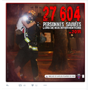 Compte tweeter 'Pompiers de Paris' Combien de personnes le regarde et combien aime