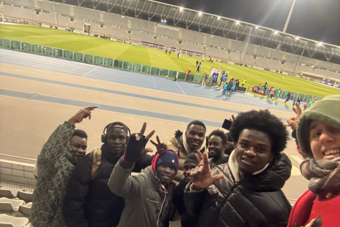 Match de football féminin au Stade Charléty le 14/02/25